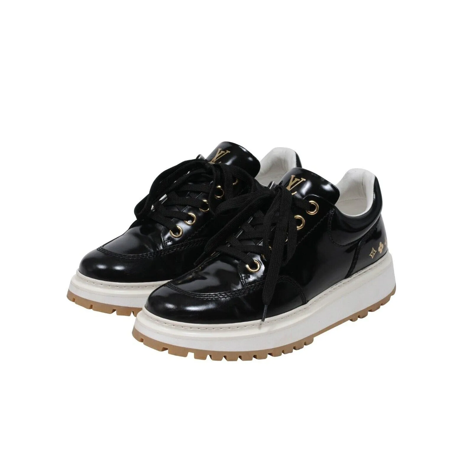 Abbesses Black Leather Chunky Derby Sneakers