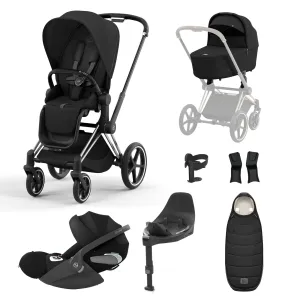Cybex Priam Travel System With Cloud T in Sepia Black