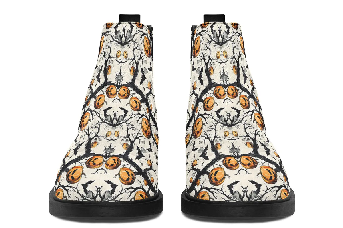 Evil Gourds Chelsea Boots - Comfy Slip-On - Soft & Water-Resistant Micro-Suede Vegan Shoes