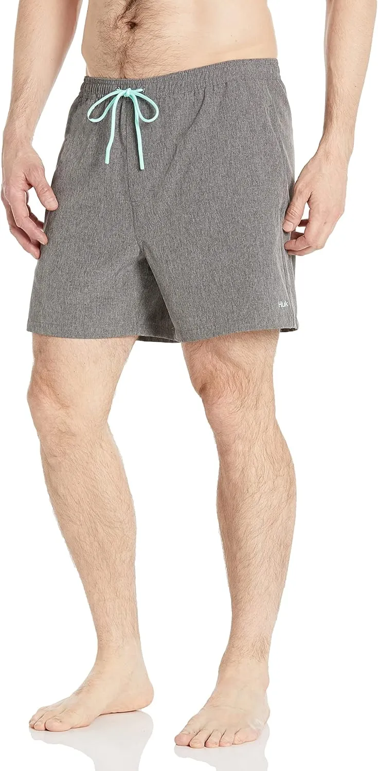 HUK Men's Volley 5.5" Elastic Waist Quick-Dry Swim Shorts