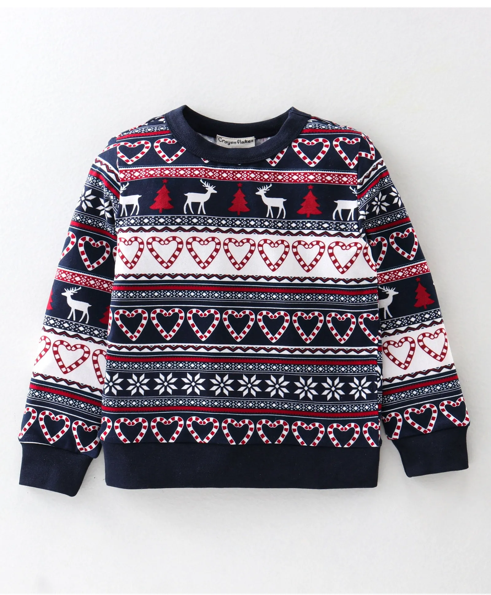 Jacquard Printed Sweatshirt Jogger Set