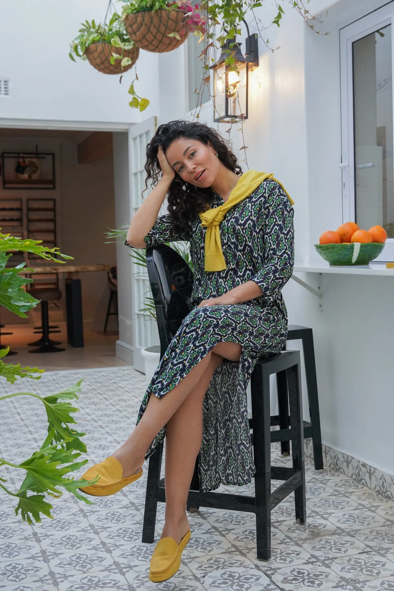 Lemon Suedette Slip Ons