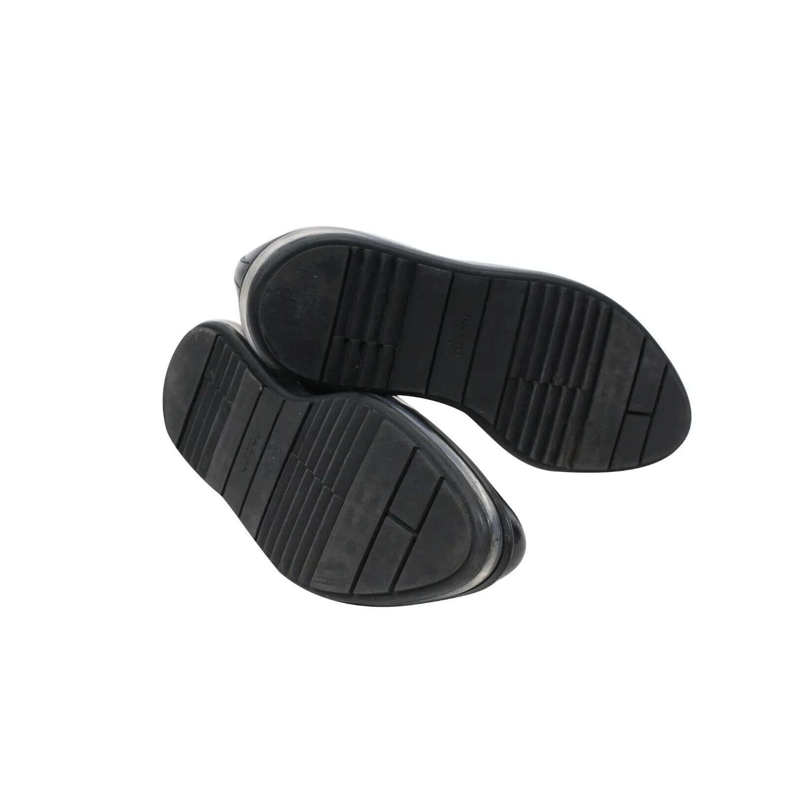 Levitate Creeper Black White Leather Platform Derby