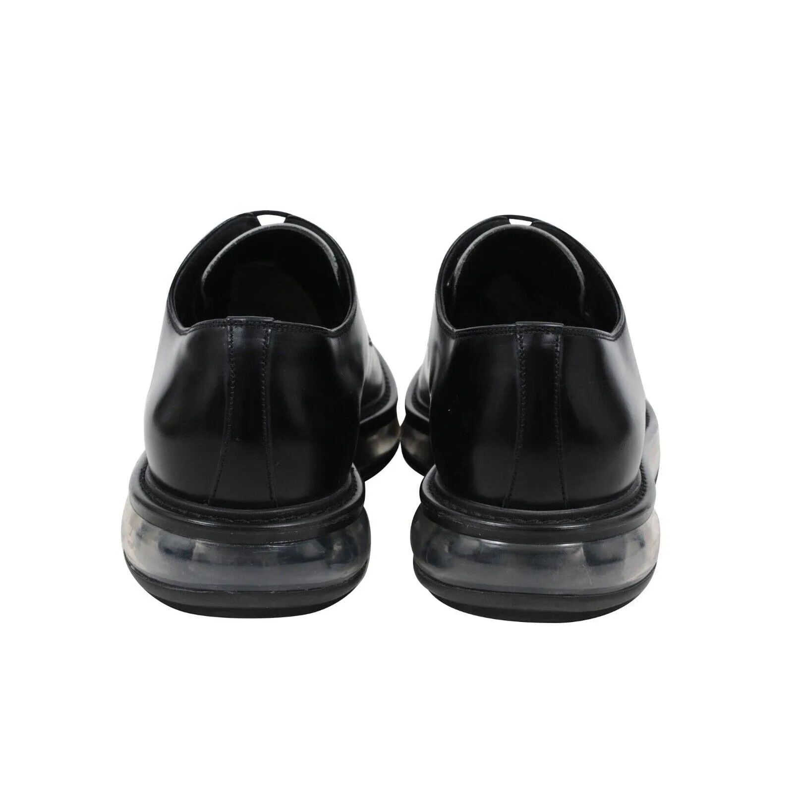 Levitate Creeper Black White Leather Platform Derby