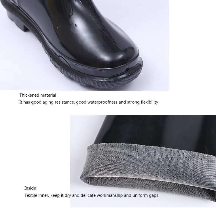Lightweight Mid Calf Anti Slip Waterproof Rubber Fishing Rain Boot for Men, Outdoor Garden Work PVC Breathable Rain Boots, for Gardening Farming Camping Fishing and Yard Working