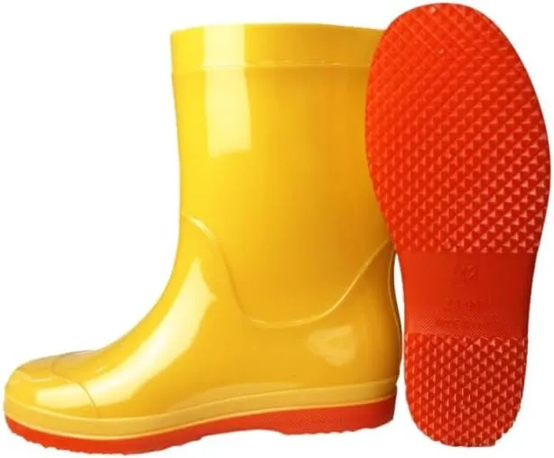 Lightweight Mid Calf Anti Slip Waterproof Rubber Fishing Rain Boot for Men, Outdoor Garden Work PVC Breathable Rain Boots, for Gardening Farming Camping Fishing and Yard Working