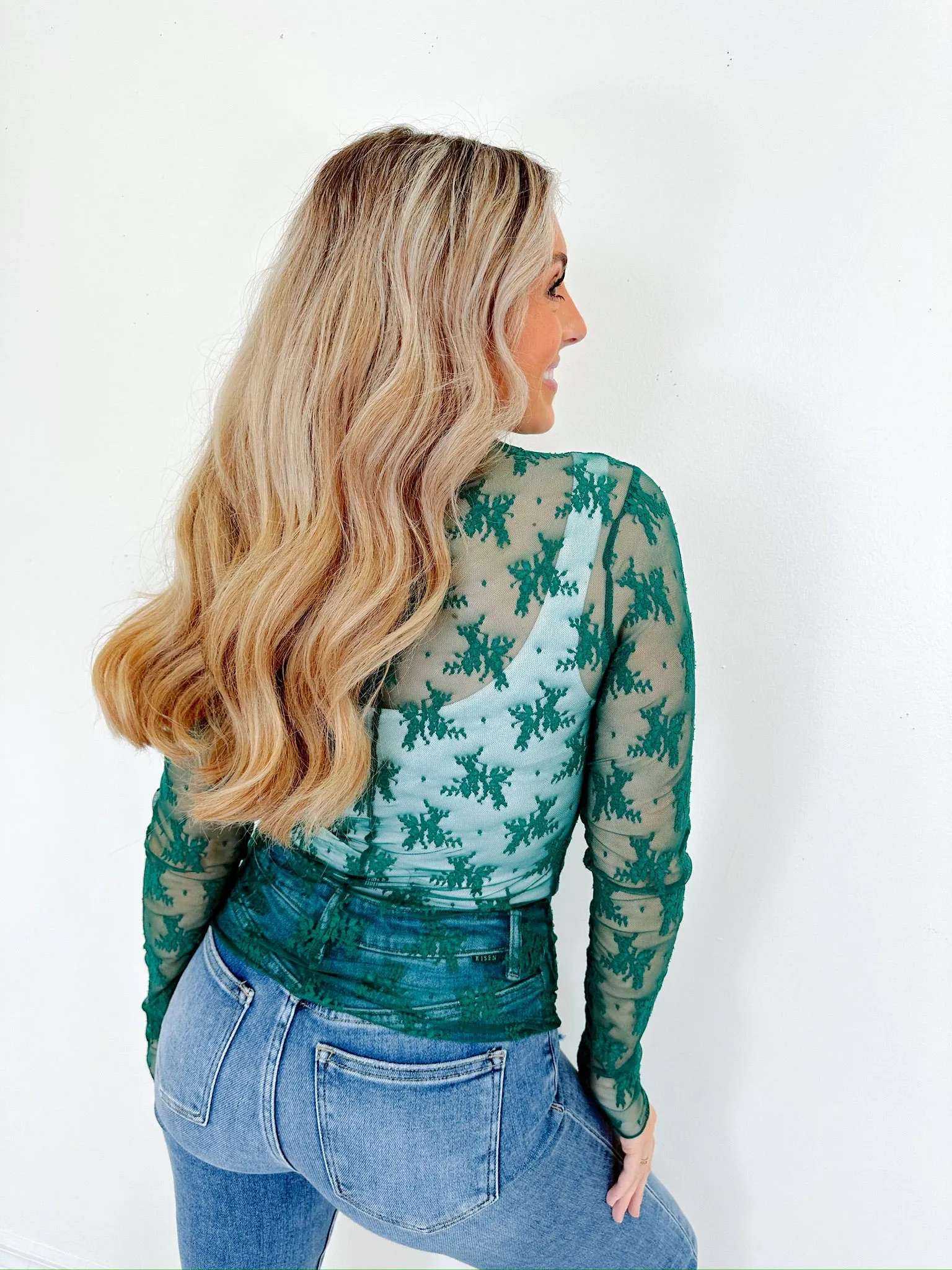 Lolita Lace Sheer Top - Green