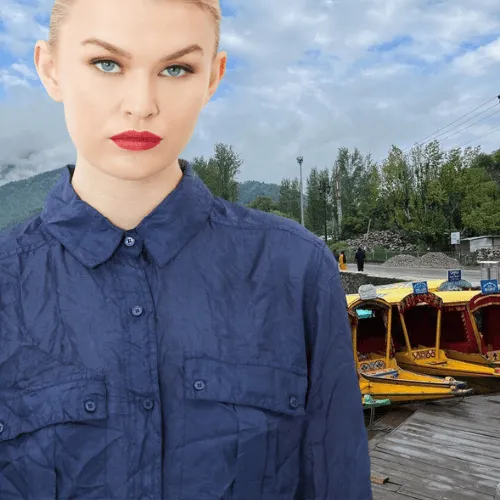 Long Sleeve Crushed Silk Shirt