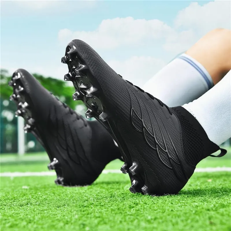 Men's Soccer Cleats Football Cleats for Mens Big Boys High-Top Non-Slip Spikes Shoes for Youth Professional Training Turf Indoor Outdoor Sneaker
