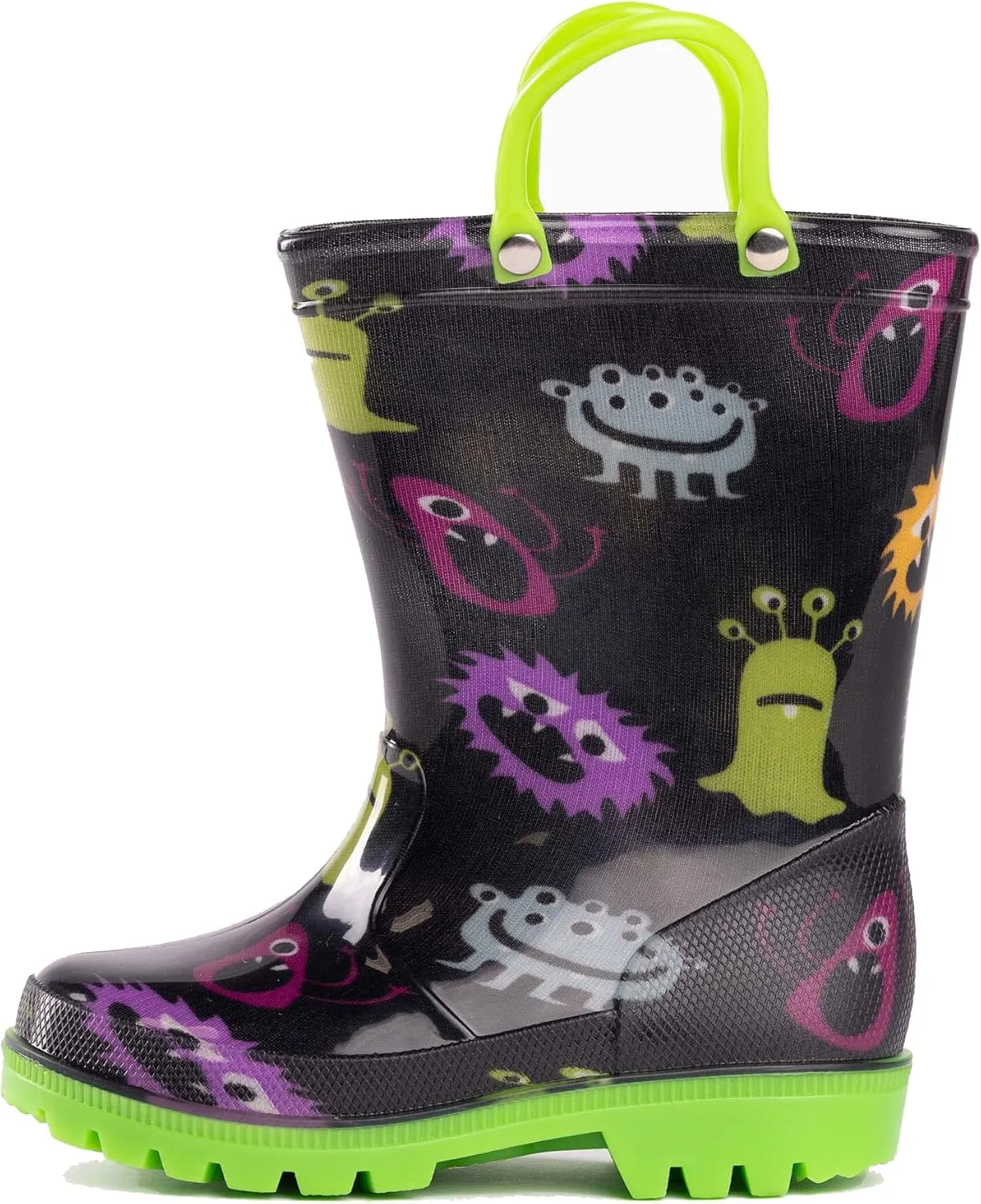NORTY PVC Rain Boots for Kids - Waterproof PVC Boots Boys and Girls Solid & Printed Rainboots for Toddlers and Kids