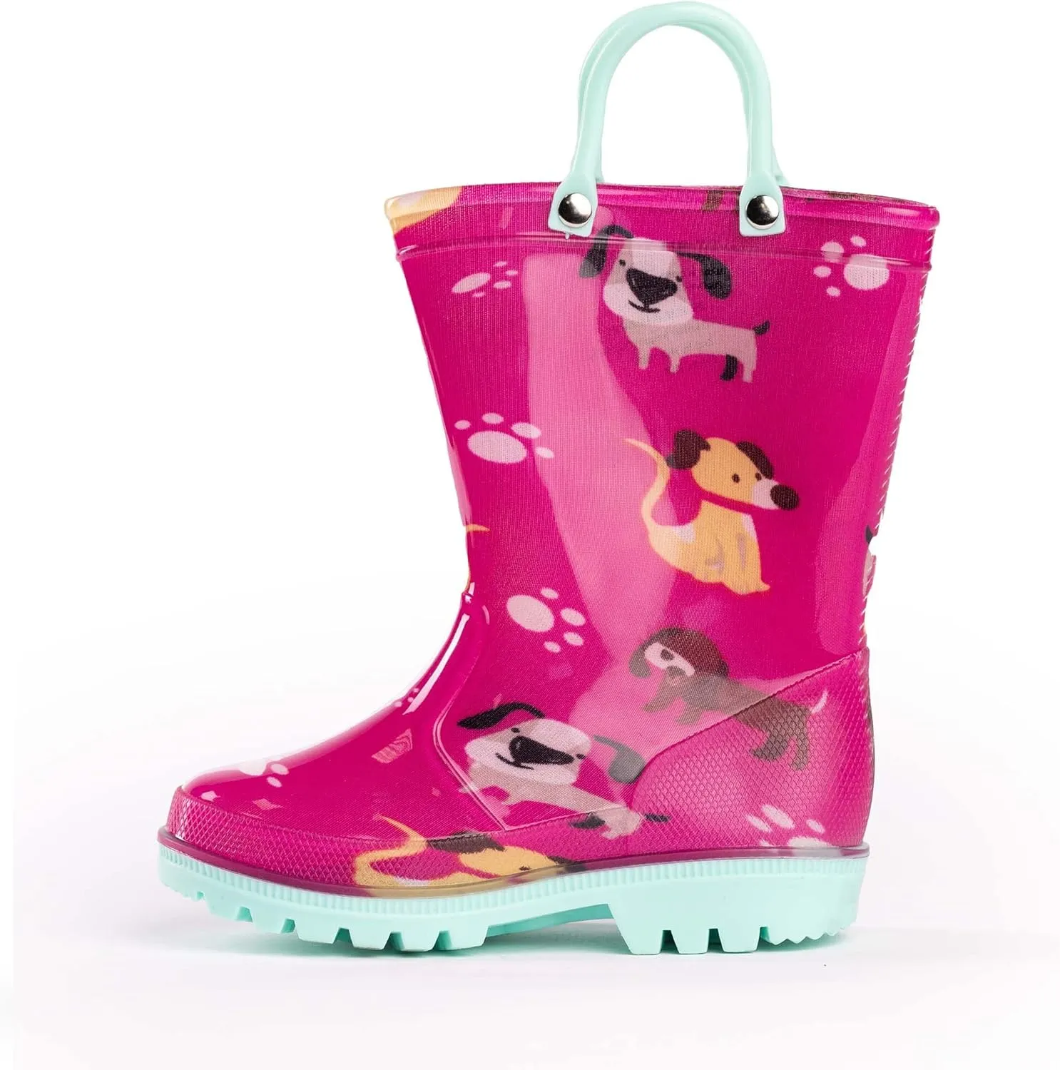 NORTY PVC Rain Boots for Kids - Waterproof PVC Boots Boys and Girls Solid & Printed Rainboots for Toddlers and Kids