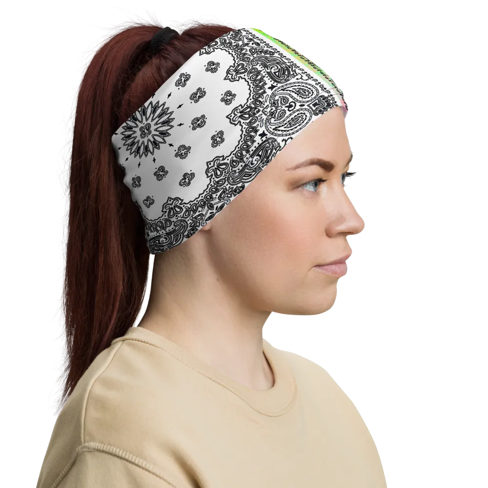 ROYAL ICONIC | Bandana Flag Tie Dye Acid Wash Aether Pour Unisex 3-in-1 Facemask Gaiter HueMan Gang Cray On Color Cloud Pink Neon Vaporwave