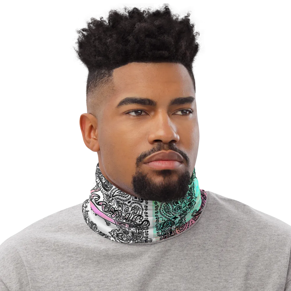 ROYAL ICONIC | Bandana Flag Tie Dye Acid Wash Aether Pour Unisex 3-in-1 Facemask Gaiter HueMan Gang Cray On Color Cloud Pink Neon Vaporwave