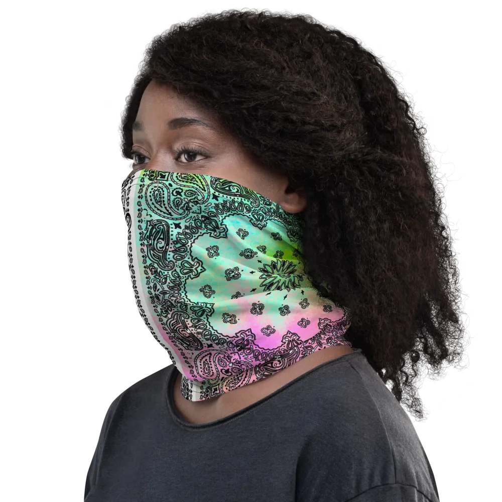 ROYAL ICONIC | Bandana Flag Tie Dye Acid Wash Aether Pour Unisex 3-in-1 Facemask Gaiter HueMan Gang Cray On Color Cloud Pink Neon Vaporwave