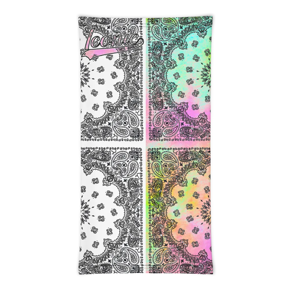 ROYAL ICONIC | Bandana Flag Tie Dye Acid Wash Aether Pour Unisex 3-in-1 Facemask Gaiter HueMan Gang Cray On Color Cloud Pink Neon Vaporwave
