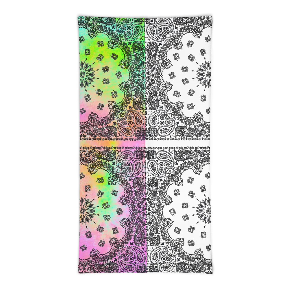 ROYAL ICONIC | Bandana Flag Tie Dye Acid Wash Aether Pour Unisex 3-in-1 Facemask Gaiter HueMan Gang Cray On Color Cloud Pink Neon Vaporwave
