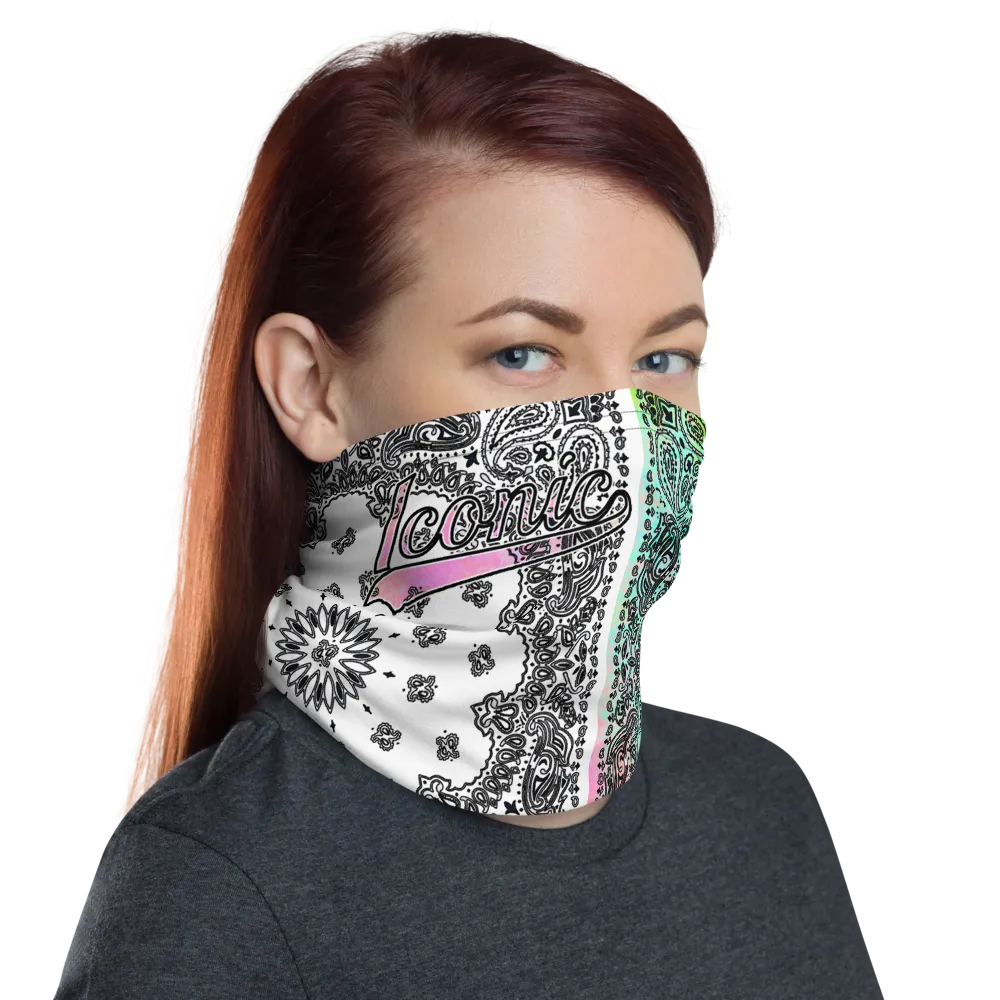 ROYAL ICONIC | Bandana Flag Tie Dye Acid Wash Aether Pour Unisex 3-in-1 Facemask Gaiter HueMan Gang Cray On Color Cloud Pink Neon Vaporwave