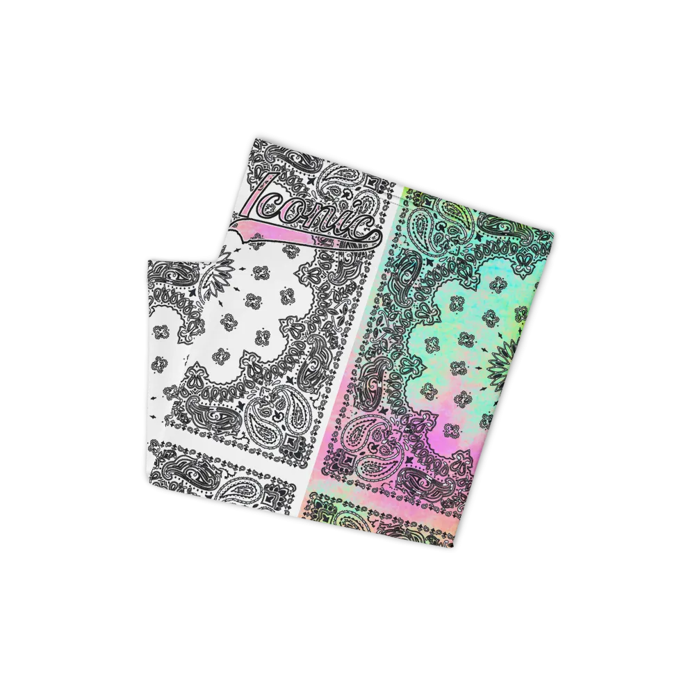 ROYAL ICONIC | Bandana Flag Tie Dye Acid Wash Aether Pour Unisex 3-in-1 Facemask Gaiter HueMan Gang Cray On Color Cloud Pink Neon Vaporwave