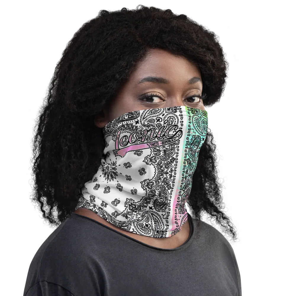 ROYAL ICONIC | Bandana Flag Tie Dye Acid Wash Aether Pour Unisex 3-in-1 Facemask Gaiter HueMan Gang Cray On Color Cloud Pink Neon Vaporwave