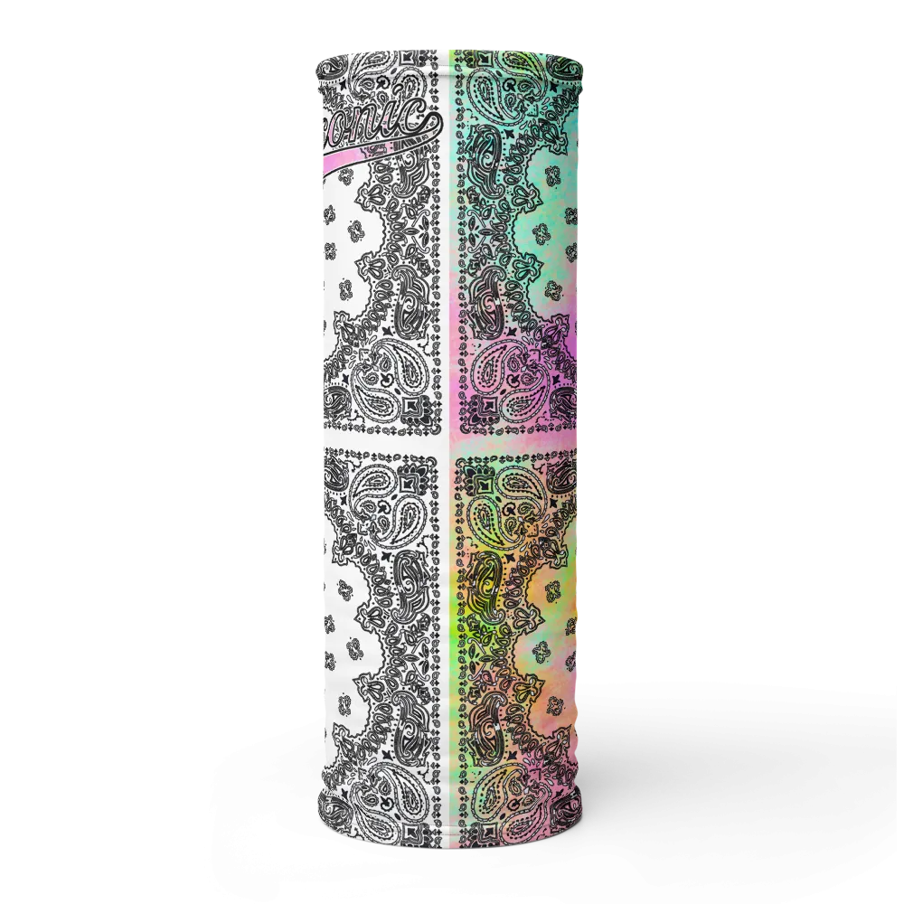 ROYAL ICONIC | Bandana Flag Tie Dye Acid Wash Aether Pour Unisex 3-in-1 Facemask Gaiter HueMan Gang Cray On Color Cloud Pink Neon Vaporwave