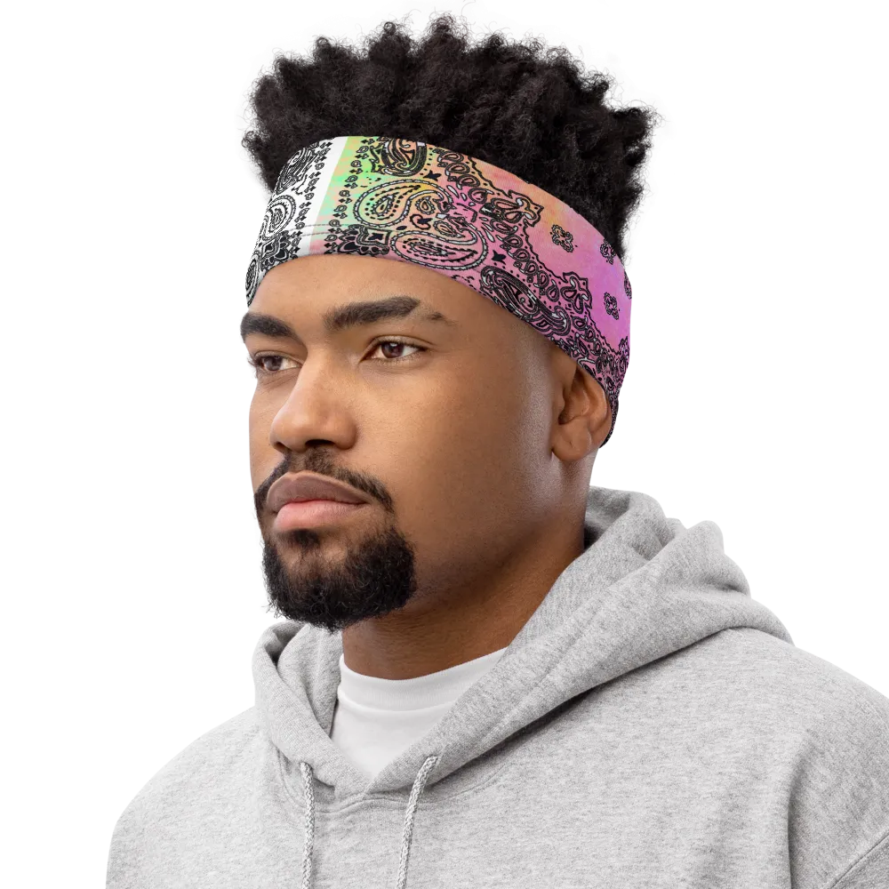 ROYAL ICONIC | Bandana Flag Tie Dye Acid Wash Aether Pour Unisex 3-in-1 Facemask Gaiter HueMan Gang Cray On Color Cloud Pink Neon Vaporwave
