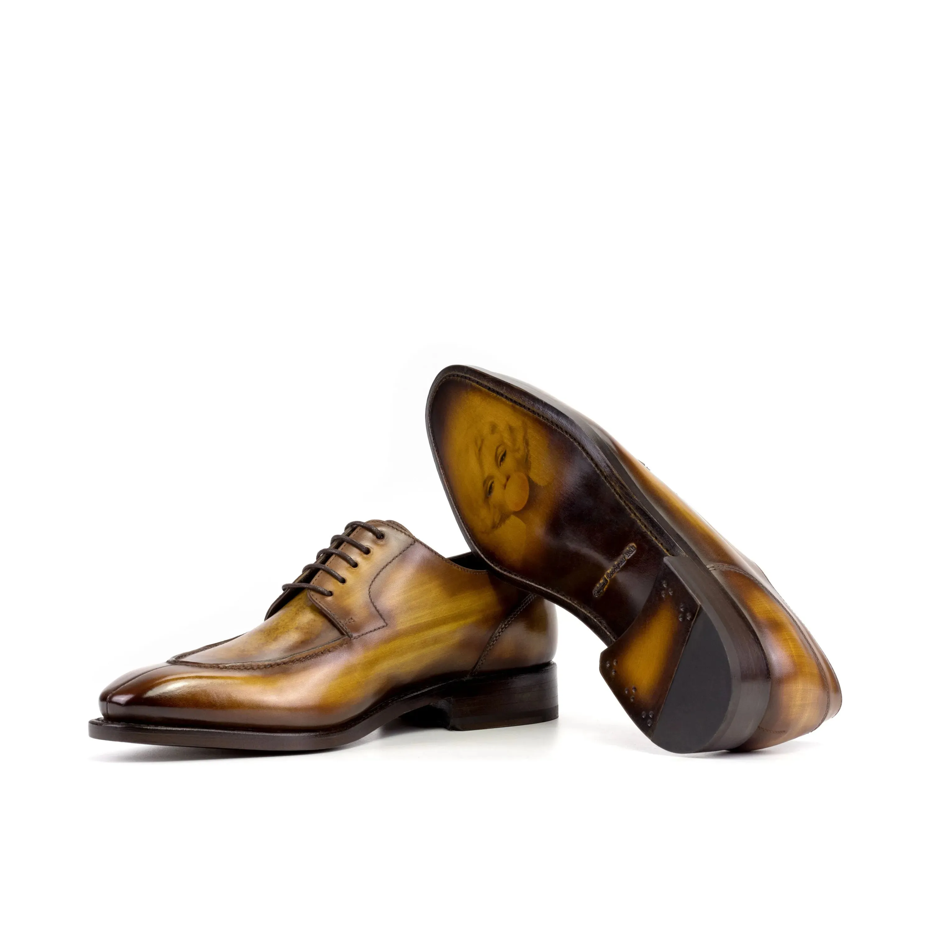 Rubis Derby Split Toe Patina Shoes