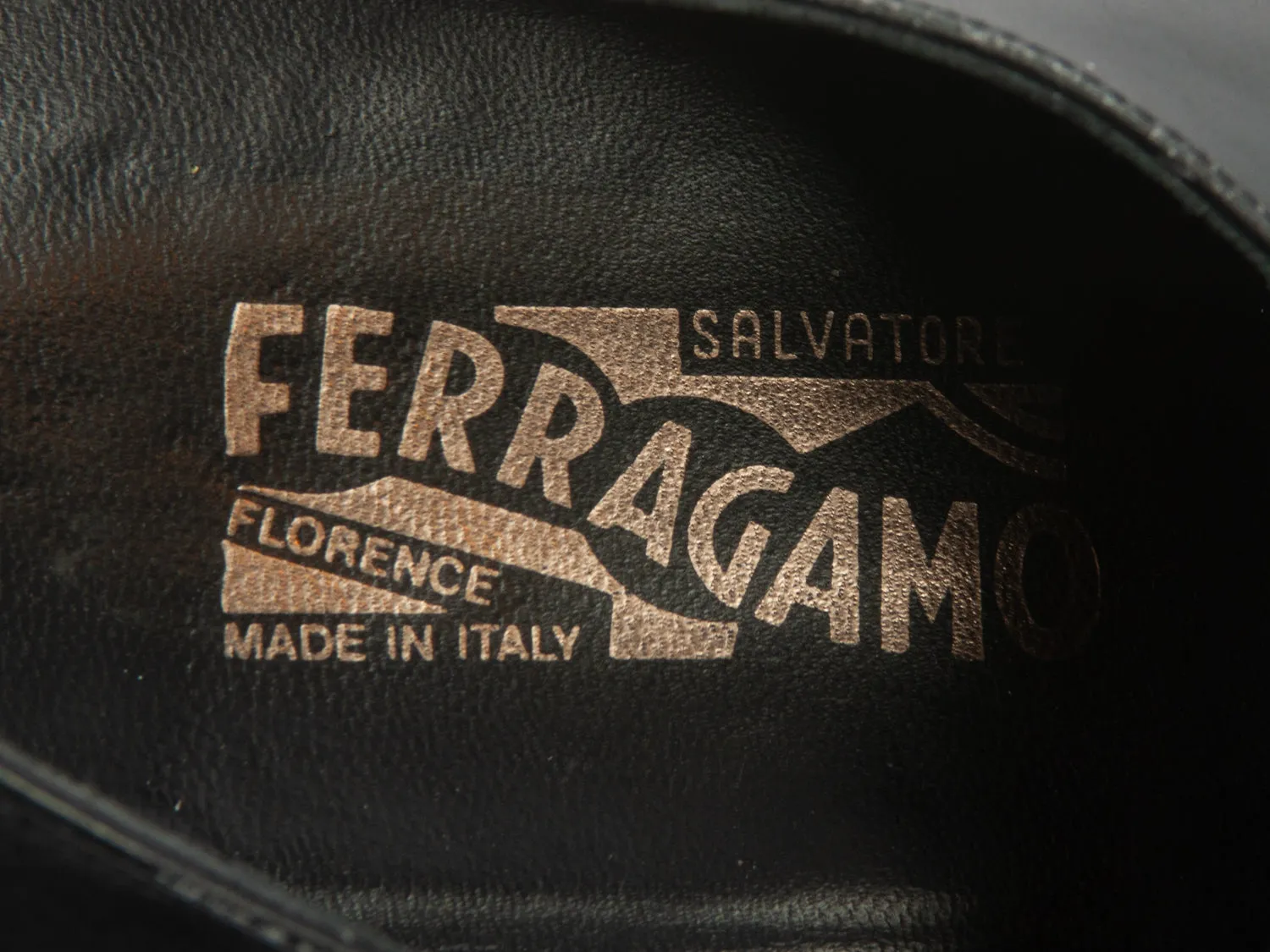 Salvatore Ferragamo Black Derby Shoes