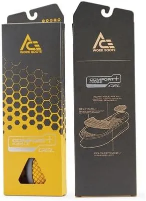 Shoes For Crews Comfort Insole with Gel for Men's, Women's, Inserts to Fit Work Boots and Shoes - Arch Support & Shock Absorption,Men's 6, Women's 7