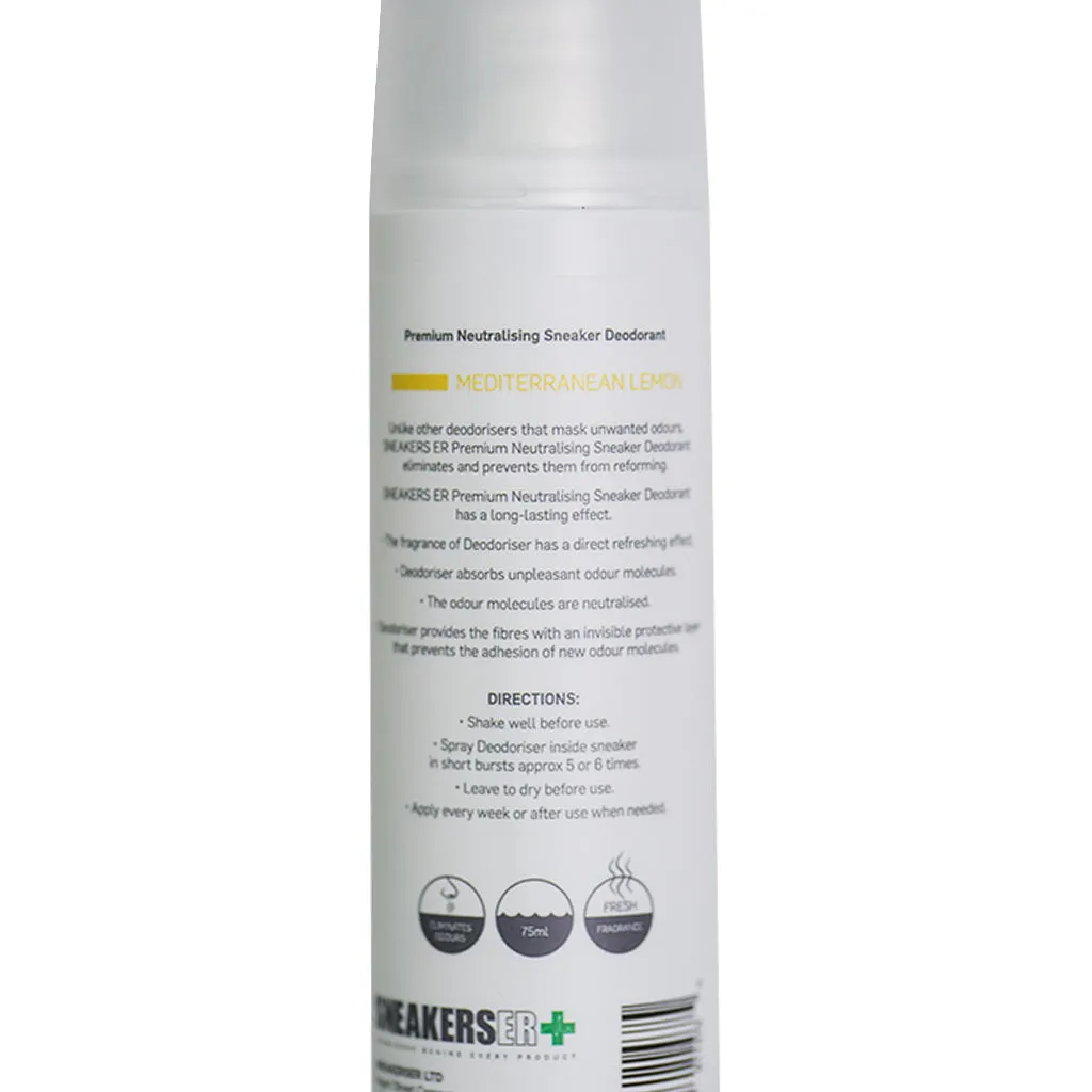 SneakersER  DEODORISER - Premium Neutralising Deodorant Mediterranian  Lemon 75ML