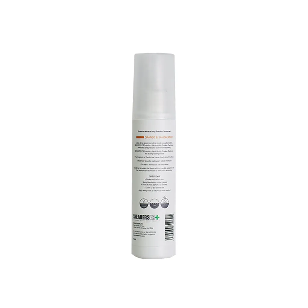 SneakersER  DEODORISER - Premium Neutralising Deodorant Orange & Sandalwood 75ML
