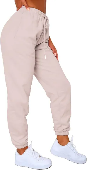 Sweatpants Women Casual High Waisted Athletic Pants Sport Workout Active Baggy Lounge Trousers Loose Tapered Trousers