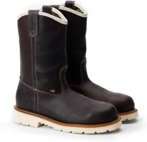 Thorogood American Heritage 11 Waterproof Steel Toe Wellington Boots for Men Made from Premium Leather with Slip-Resistant Heel Outsole and Comfort Insole