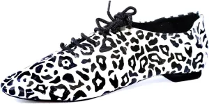 Toddler & Kids Premium Leather lace up Jazz Dance Shoes- Full Rubber Sole Non Slip Jazz Shoes - Unisex Modern Stage Dance Shoes