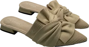 vivaia Beige Pointed Toe Knot Sandals UK 4 EU 37 