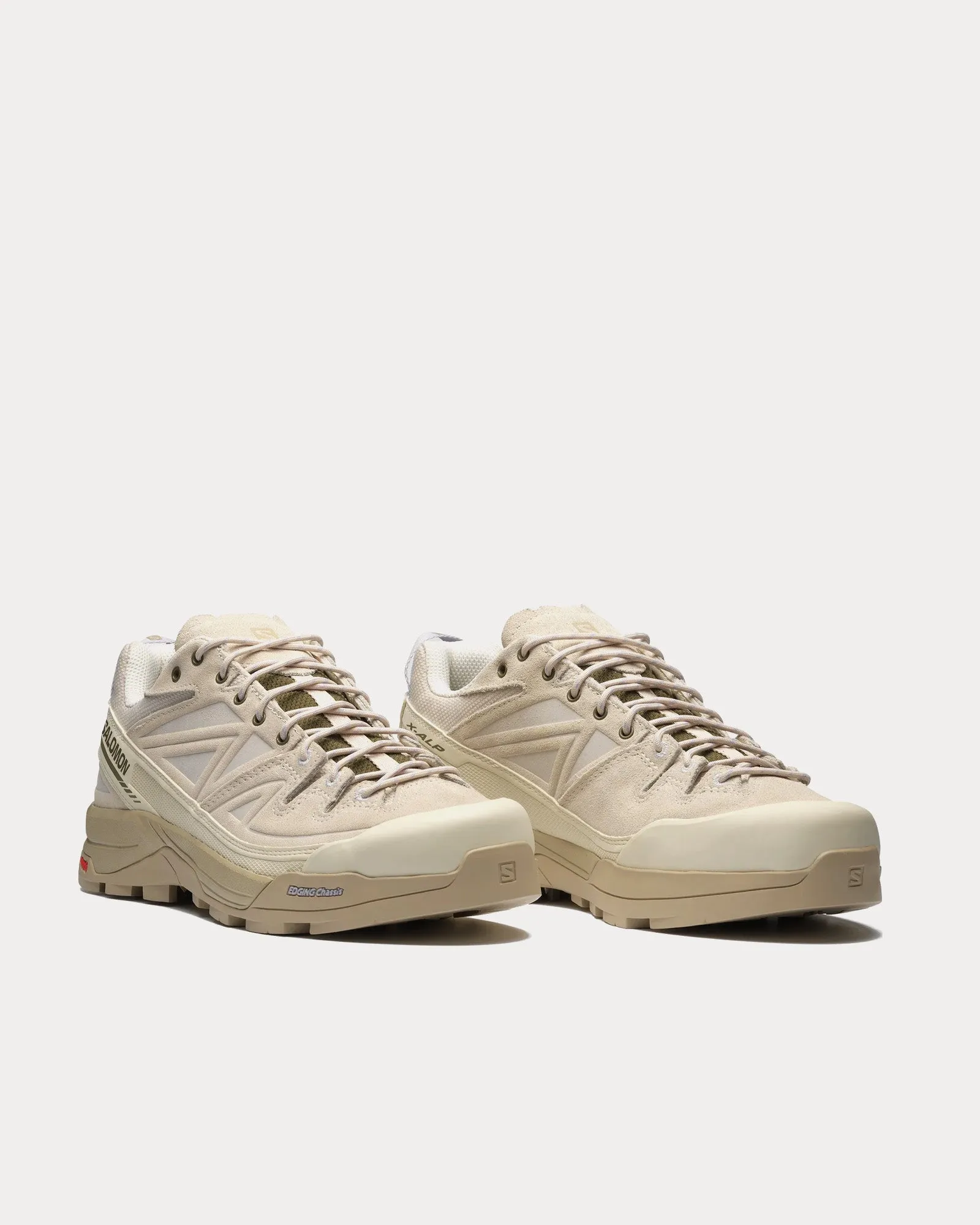 X-Alp Leather Almond Milk / White Pepper / Burnt Olive Low Top Sneakers