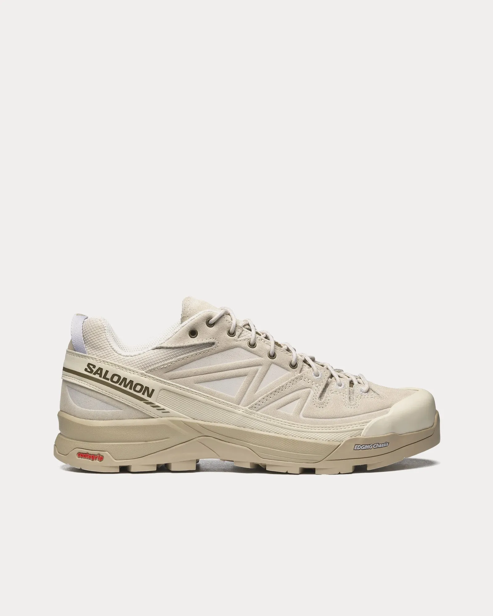 X-Alp Leather Almond Milk / White Pepper / Burnt Olive Low Top Sneakers